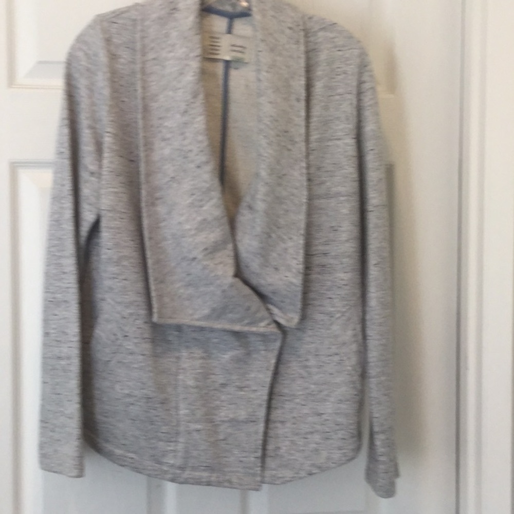 Anthropologie light grey knit jacket sz M